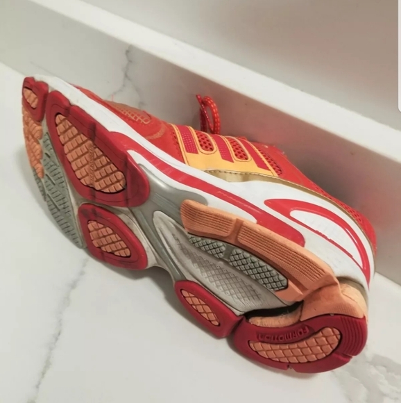 EUC Adidas Adiprene Formotion Men's Running Sneakers Size 8.5 Orange/White - Picture 8 of 10